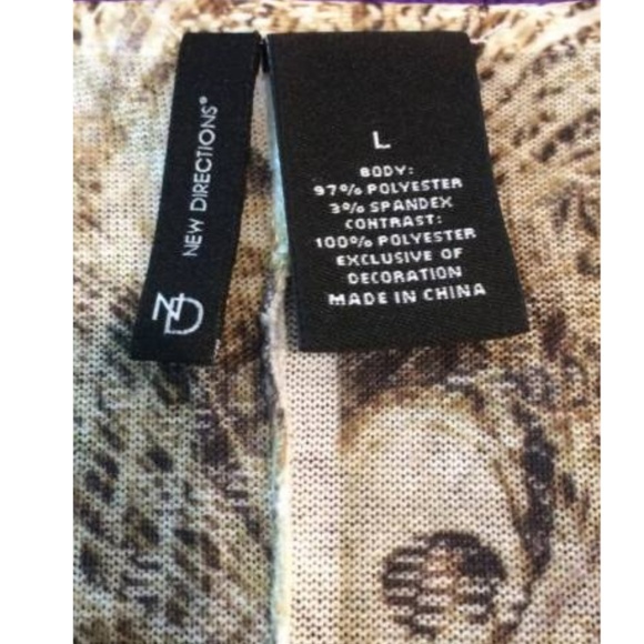 New Directions ND Womens Embellished Peacock Large - Picture 5 of 8